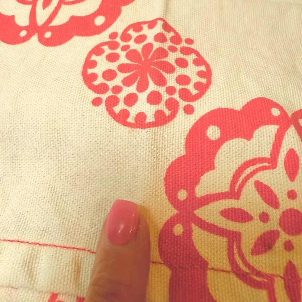 Anthropologie Dinner Napkins Floral Boho Beachy Geometric ~ Set of 4